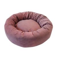 100048 corbeille ronde en velours lilas